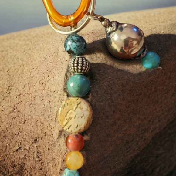 Boho Hand Crafted Beaded Keychain - Picture 5 of 8